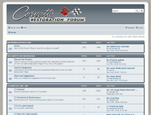 Tablet Screenshot of forum.corvette-restoration.com